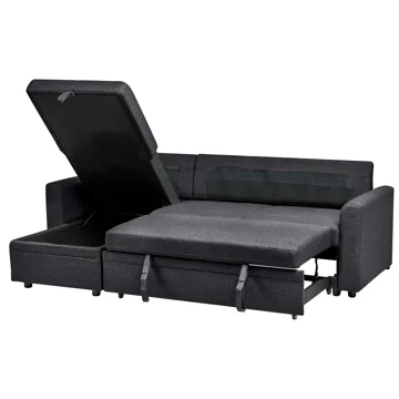 3-personers sofa Nassjo højrevendt - Sort - Møbler - Sofaer - Sovesofaer