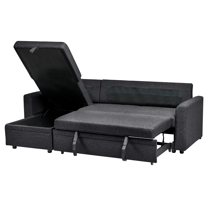 3-personers sofa Nassjo højrevendt - Sort - Møbler - Sofaer - Sovesofaer