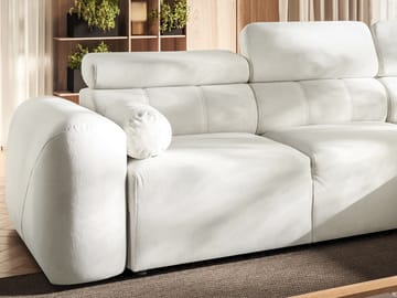 3-personers sovesofa med divan VOLARE Velo 621 Højrevendt - Hvid - Møbler - Sofaer - Sovesofaer