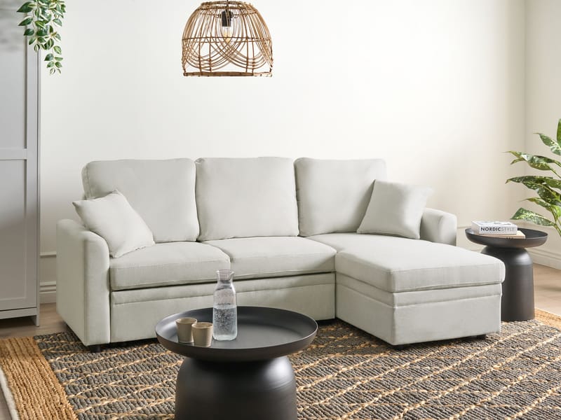 3-personers sofa Nassjo venstrevendt - Lys beige - Møbler - Sofaer - Sovesofaer