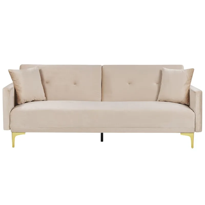 3-personers sofa Lucan, Beige, guld