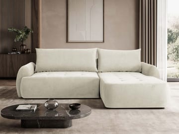 3-personers sovesofa med divan BUENO Cruz 09 Højrevendt - Lys beige - Møbler - Sofaer - Sovesofaer
