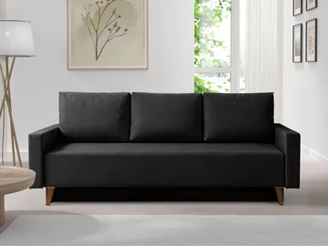 3-personers sovesofa OVIEDO Verita 98 - Sort - Møbler - Sofaer - Sovesofaer