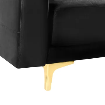 3-personers sofa Aberdeen - Sort, guld/fløjl - Møbler - Sofaer - Sovesofaer