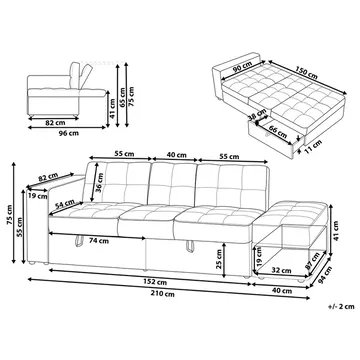 3-personers sofa Falster - Brun - Møbler - Sofaer - Sovesofaer