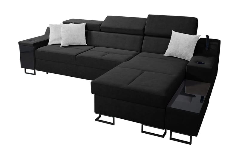3-Pers. Sovesofa Højre, Sort