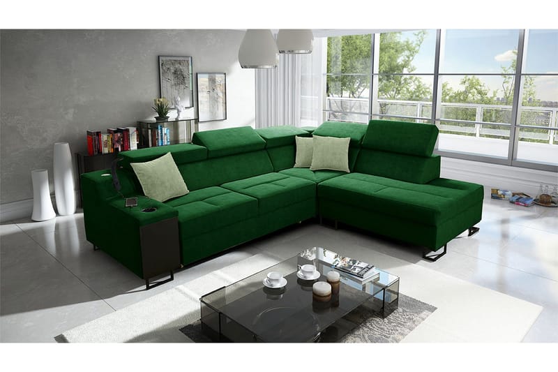 3-Pers. Sovesofa Højre - Grøn - Møbler - Sofaer - Sovesofaer