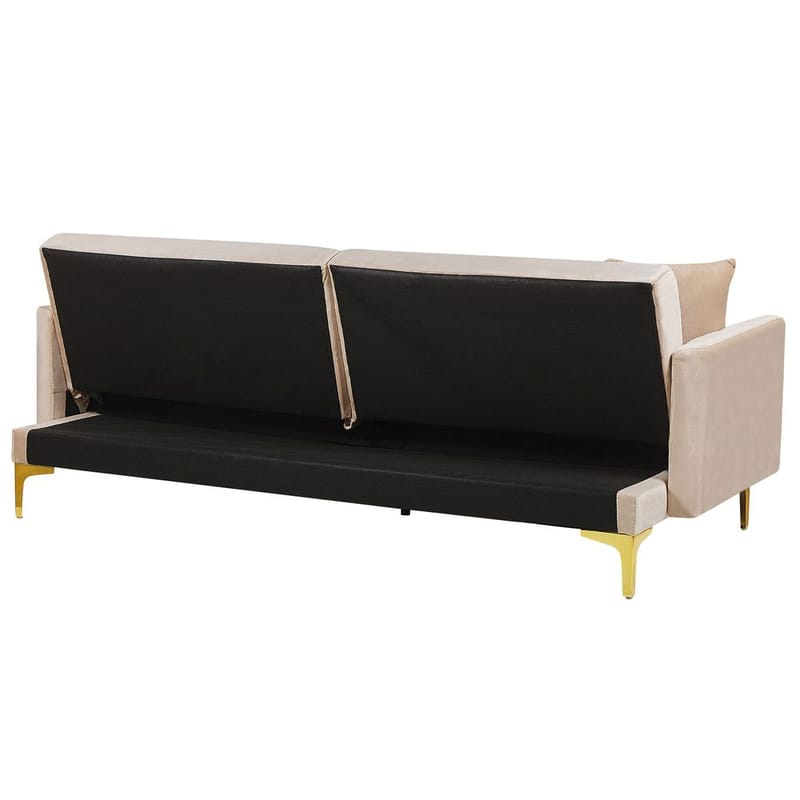 3-personers sofa Lucan - Beige, guld - Møbler - Sofaer - Sovesofaer