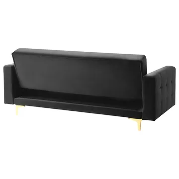 3-personers sofa Aberdeen - Sort, guld/fløjl - Møbler - Sofaer - Sovesofaer