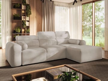 3-personers sovesofa med divan VOLARE Velo 623 Højrevendt - Beige - Møbler - Sofaer - Sovesofaer
