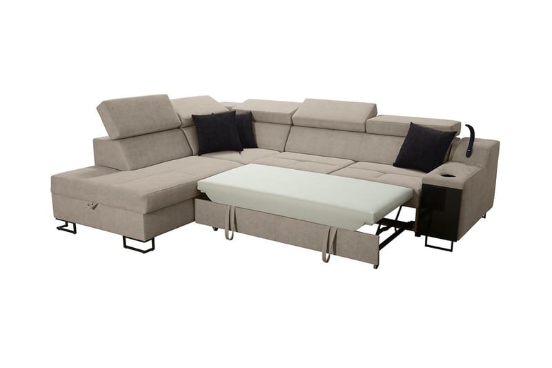 3-Pers. Sovesofa Venstre - Lyserød - Møbler - Sofaer - Sovesofaer