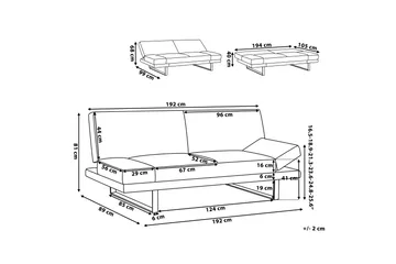 Ramsholt sovesofa - Grå - Møbler - Sofaer - Sovesofaer - 4 personers sovesofa