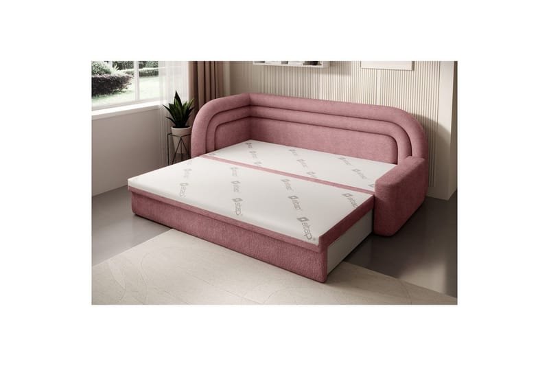 Sofa Eltap Fabillo 223x86x80 cm - Touch 24, Pink, Venstre - Møbler - Sofaer - Sovesofaer - 4 personers sovesofa