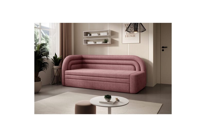 Sofa Eltap Fabillo 223x86x80 cm - Touch 24, Pink, Venstre - Møbler - Sofaer - Sovesofaer - 4 personers sovesofa