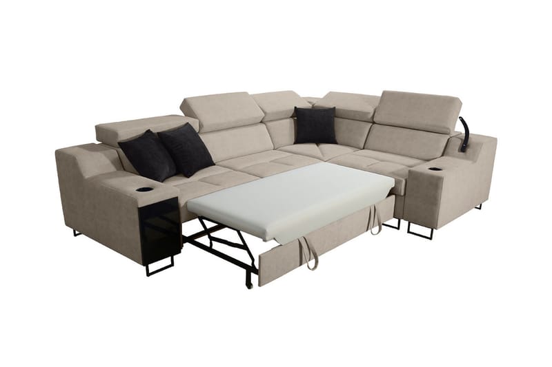 4-Pers. Sovesofa Venstre - Beige - Møbler - Sofaer - Sovesofaer