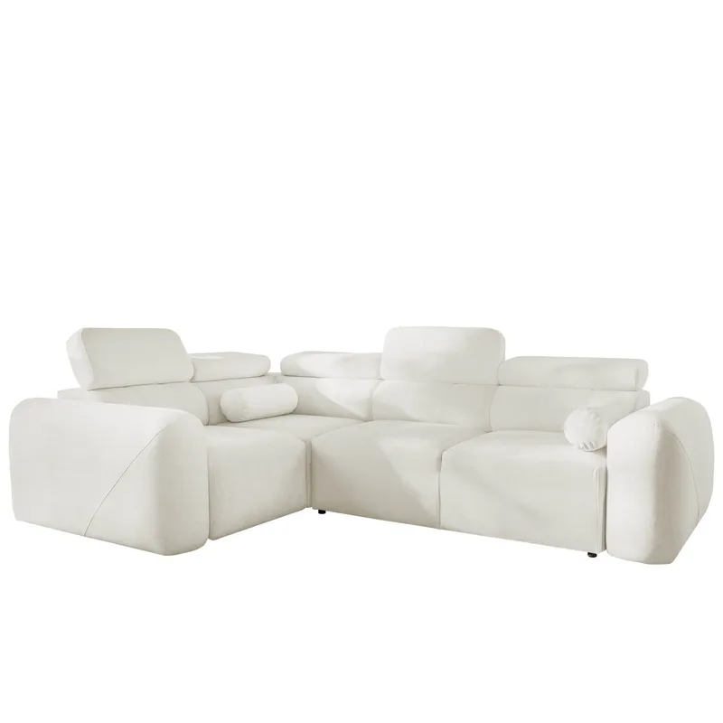 4-personers hjørnesovesofa VOLARE Velo 621 Venstrevendt, hvid