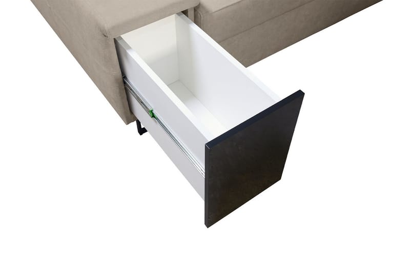 4-Pers. Sovesofa Venstre - Sort - Møbler - Sofaer - Sovesofaer