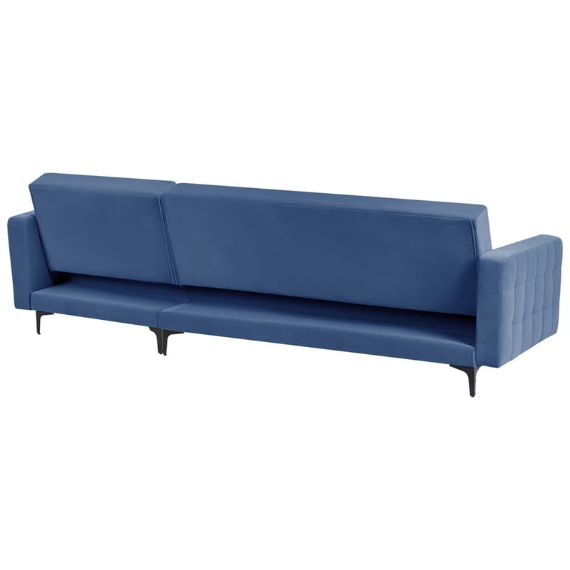 4-personers hjørnesofa Aberdeen - Blå, Sort/Vendbar/Fløjl - Møbler - Sofaer - Sovesofaer