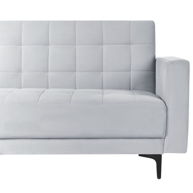 4-personers sovesofa Aberdeen - Lysegrå, sort/Højrevendt/Fløjl - Møbler - Sofaer - Sofa med chaiselong - 4 personers sofa med chaiselong