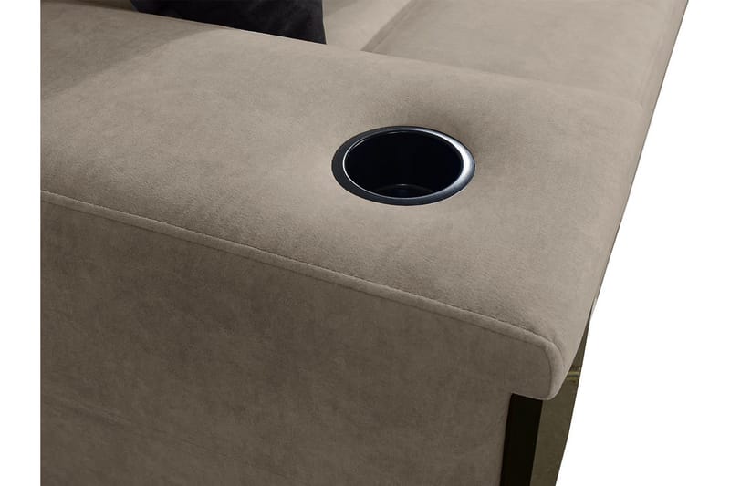 4-Pers. Sovesofa Venstre - Sort - Møbler - Sofaer - Sovesofaer