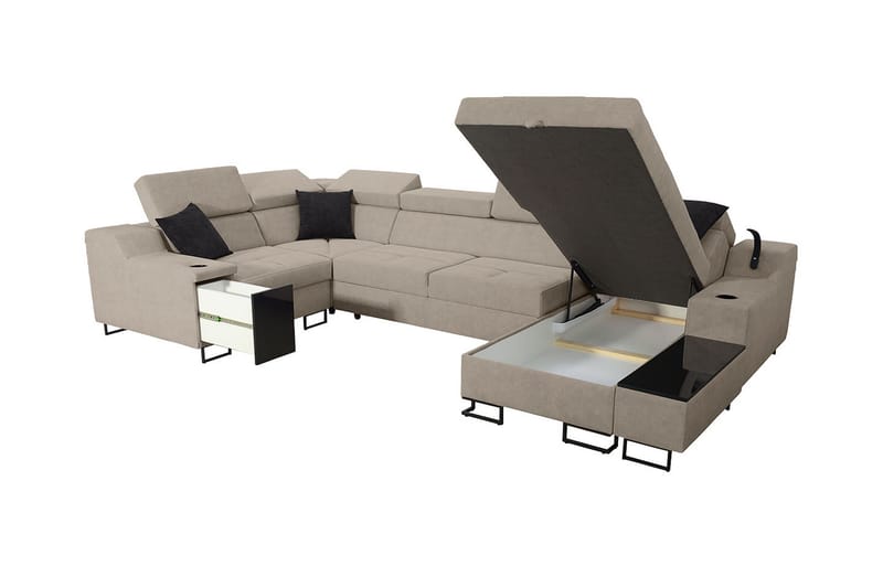 5-Pers. Sovesofa Højre - Grøn - Møbler - Sofaer - Sovesofaer