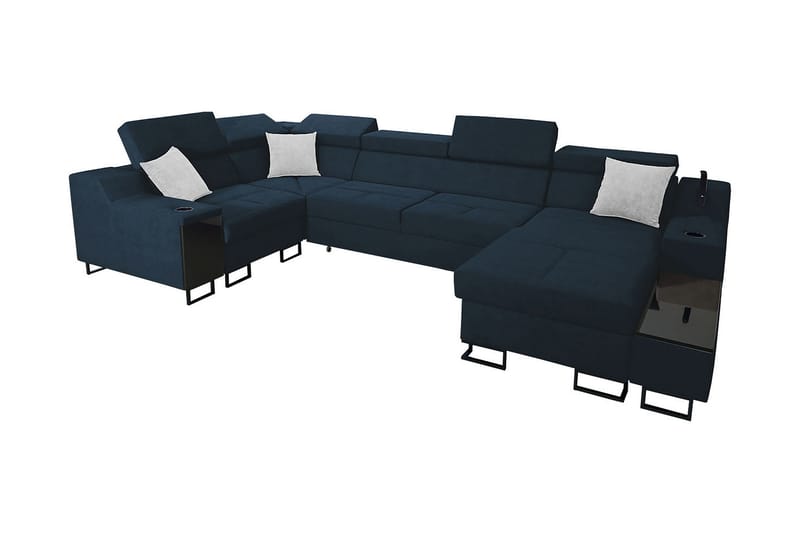 5-Pers. Sovesofa Højre - Blå - Møbler - Sofaer - Sovesofaer