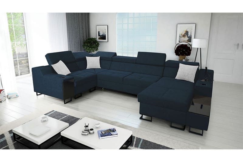 5-Pers. Sovesofa Højre - Blå - Møbler - Sofaer - Sovesofaer