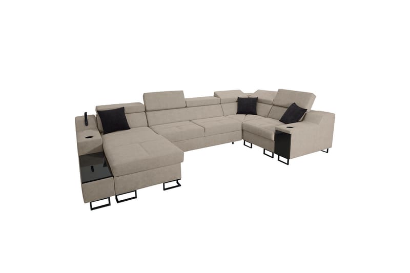 5-Pers. Sovesofa Venstre - Beige - Møbler - Sofaer - Sovesofaer