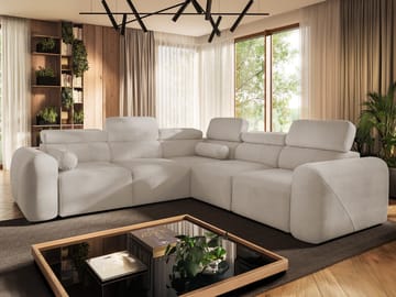 5-personers hjørnesovesofa VOLARE Velo 623 Højrevendt - beige - Møbler - Sofaer - Sovesofaer