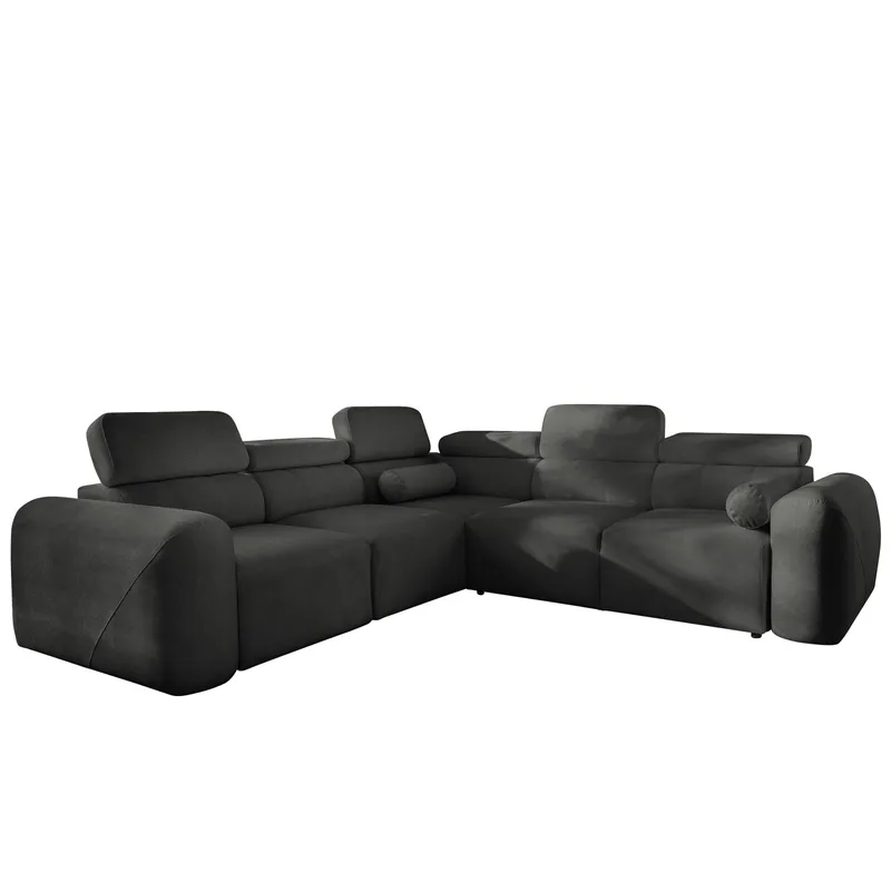 5-personers hjørnesovesofa VOLARE Velo 636 Venstrevendt, sort