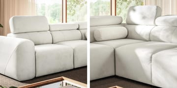 5-personers hjørnesovesofa VOLARE Velo 621 Højrevendt - hvid - Møbler - Sofaer - Sovesofaer