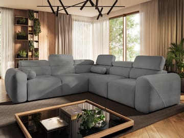 5-personers hjørnesovesofa VOLARE Velo 635 Højrevendt - mørkegrå - Møbler - Sofaer - Sovesofaer