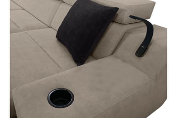 5-Pers. Sovesofa Højre - Sort - Møbler - Sofaer - Sovesofaer