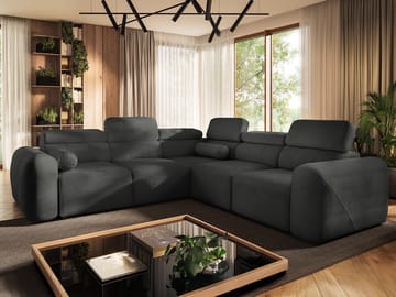 5-personers hjørnesovesofa VOLARE Velo 636 Højrevendt - sort - Møbler - Sofaer - Sovesofaer