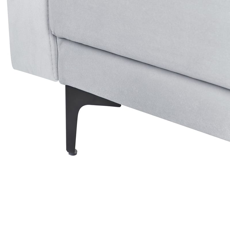 5-personers modulsofa Aberdeen - Lysegrå, sort/Fløjl - Møbler - Sofaer - Modulsofaer - Komplet modulsofa