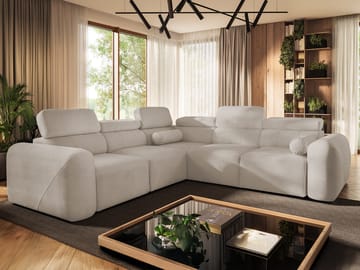 5-personers hjørnesovesofa VOLARE Velo 623 Venstrevendt - beige - Møbler - Sofaer - Sovesofaer