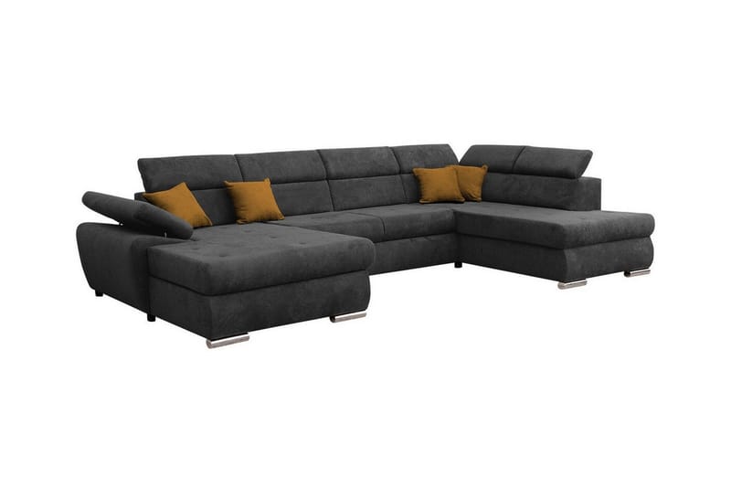 Abbeyfield 4-personers Hjørnesovesofa - Mørkegrå - Møbler - Sofaer - Sovesofaer