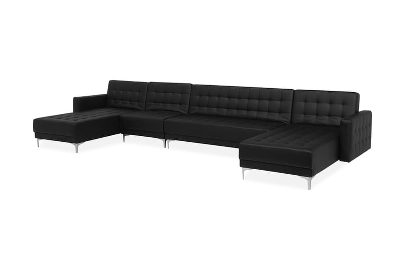 Aberdeen Chaiselongsofa med Sovefunktion - Sort - Møbler - Sofaer - Sovesofaer
