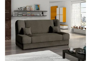 Abron 3-personers Foldbar Sovesofa med Opbevaring i Bouclé - Brun - Møbler - Sofaer - Sovesofaer