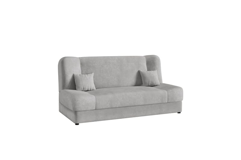Abron 3-personers Foldbar Sovesofa med Opbevaring i Stof, Grå