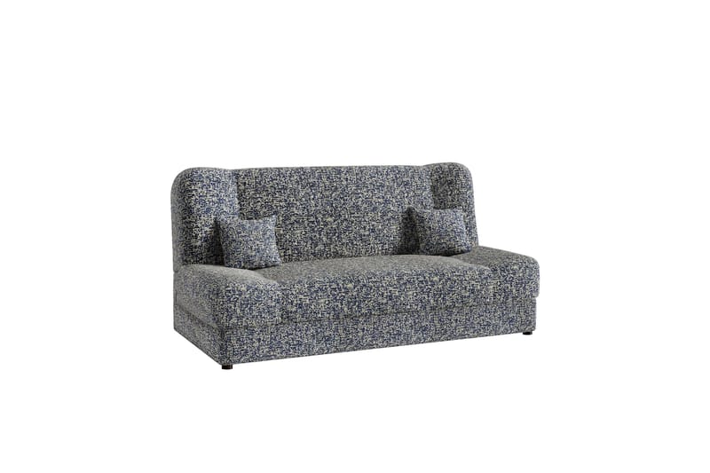 Abron 3-personers Foldbar Sovesofa med Opbevaring i Stof, Marineblå
