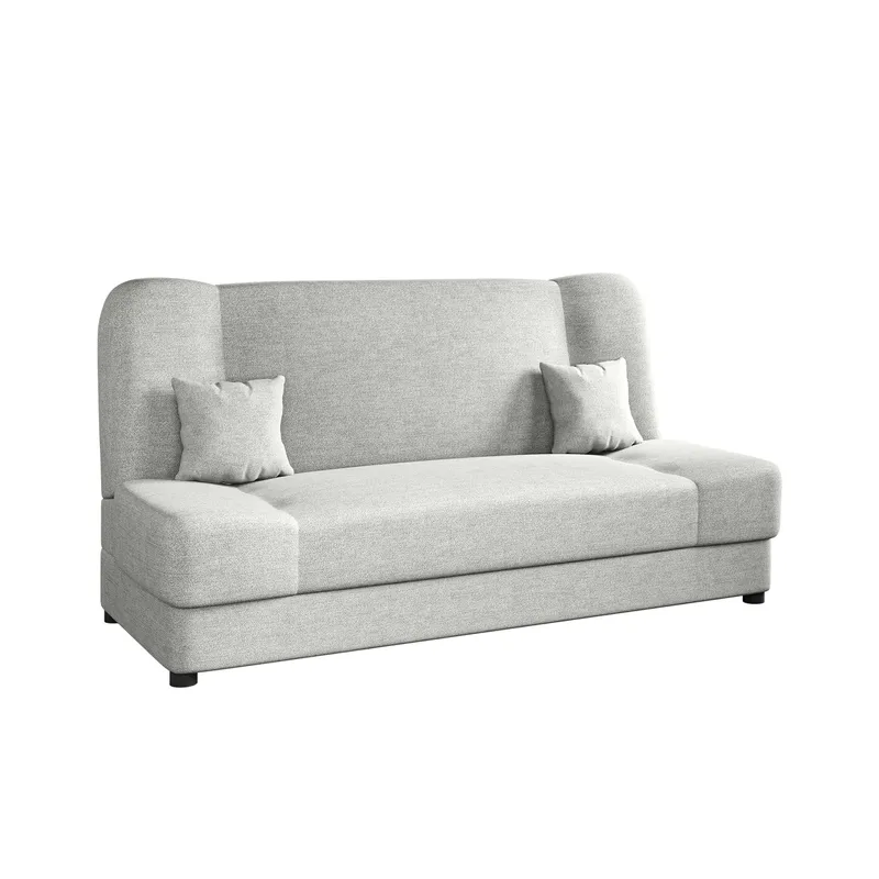 Abron 3-personers Foldbar Sovesofa 116x195 cm med Opbevaring i Stof, Grå