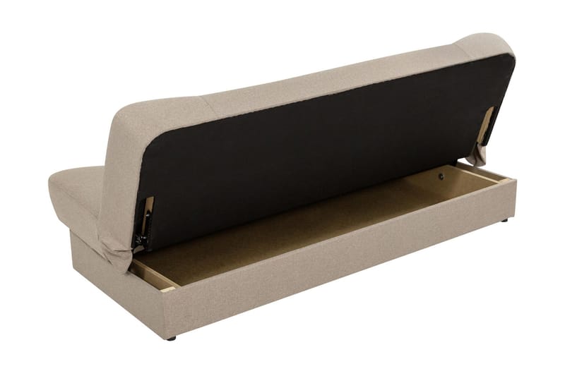 Abron 3-personers Foldbar Sovesofa med Opbevaring i Stof - Grå - Møbler - Sofaer - Sovesofaer