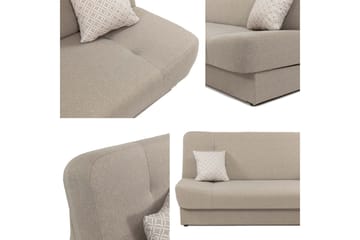 Abron 3-personers Foldbar Sovesofa med Opbevaring i Stof - Grå - Møbler - Sofaer - Sovesofaer