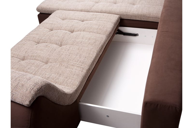 Adeleine L-Sovesofa Venstre - Hvid/Beige - Møbler - Sofaer - Sovesofaer