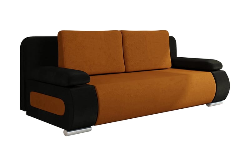 Adelma Sovesofa - Brun/Svart - Sovesofaer - 2 personers sovesofa - Velour sofaer