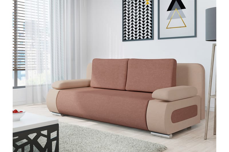 Adelma Sovesofa - Lyserød - Møbler - Sofaer - Sovesofaer