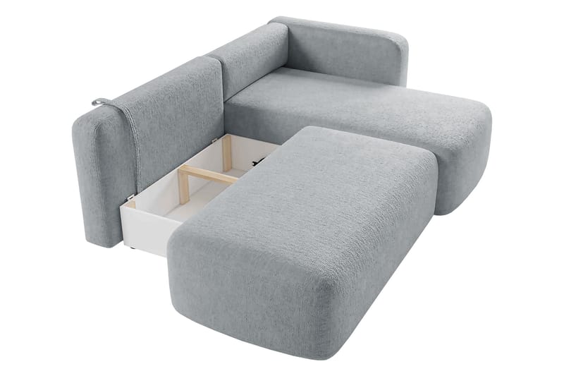 Afir Sovesofa Med 2-Personers Divan - Beige/Hvid - Møbler - Sofaer - Sovesofaer