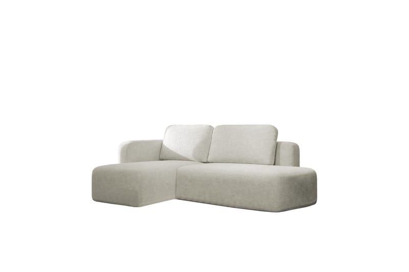 Afir Sovesofa Med 2-Personers Divan - Beige/Hvid - Møbler - Sofaer - Sovesofaer