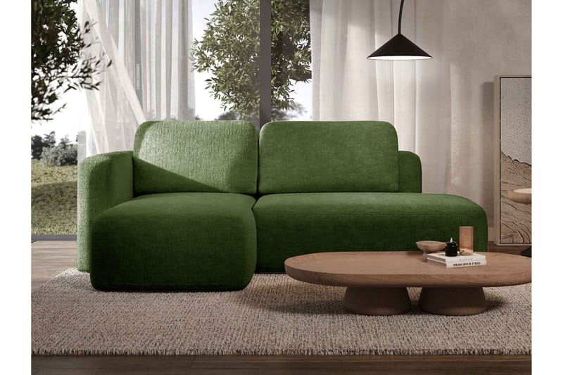 Afir Sovesofa Med 2-Personers Divan - Grøn - Møbler - Sofaer - Sovesofaer